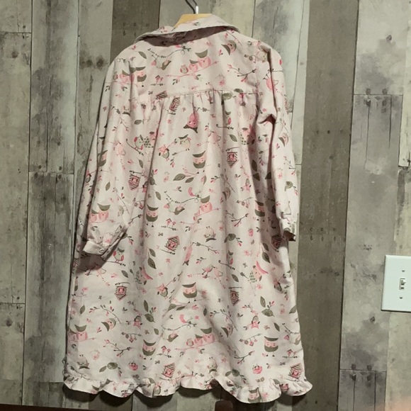 Pottery Barn Kids Long-sleeve Nightgown Girls Size 6 Pink Owl - Picture 7 of 8
